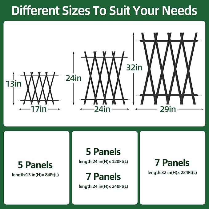 Metal Decorative Garden Fence 32" H x29 W (7 Panels, 17 Ft Total) Rustproof Animal Barrier No Dig Decorative Fencing for Dogs,Pet, Yard,& Patio, Landscape, Border，Easy Installation