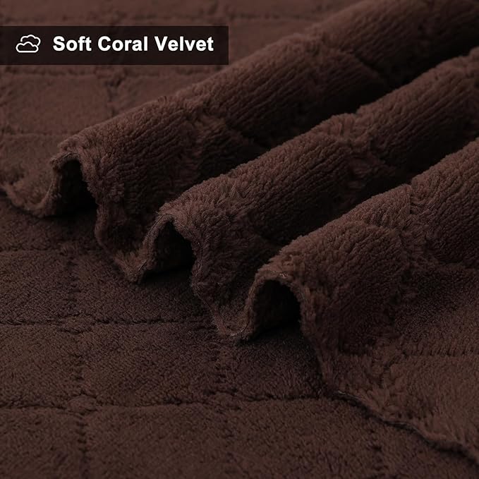 Homaxy 12 Pack Dish Towels for Kitchen (10 x 20 Inches, Brown), Super Soft and Absorbent Coral Velvet Dish Cloths for Washing Dishes, Nonstick Oil Fast Drying Microfiber Cleaning Cloth
