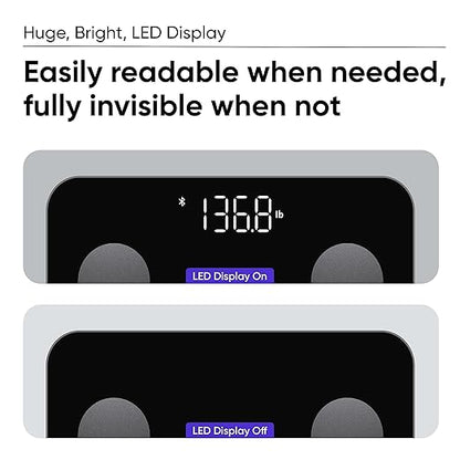 Wyze Smart Scale for Body Weight and Fat, Digital Bathroom Scale, Weighing Machine for People's Muscle BMI, Bluetooth Electronic Body Composition Monitor, 400lb