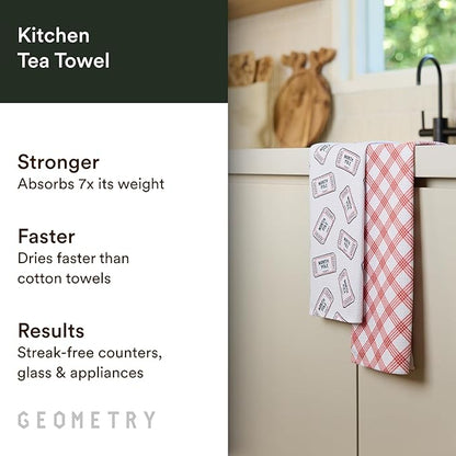 GEOMETRY Christmas Kitchen Towels - Quick Dry Microfiber Cloth Dish Towels for Kitchen Drying - Premium Quick Dry Towel 2-Pack Set - Polar Express