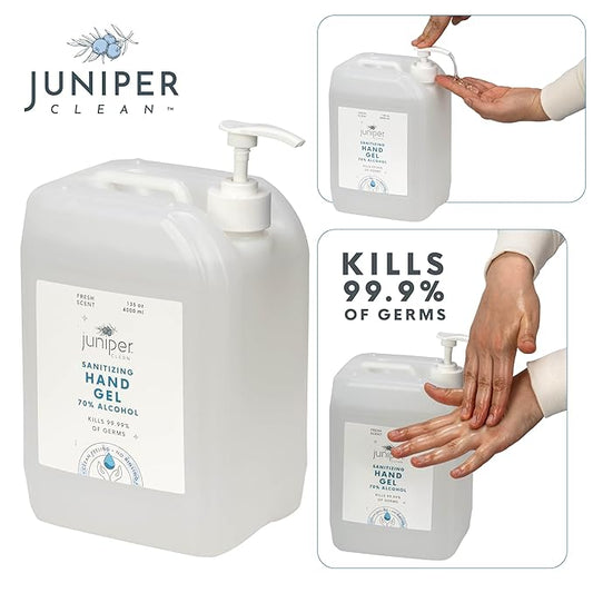 Hand Sanitizer Gel with 70% Alcohol 1.06 Gallon with Pump (Pack of 4)