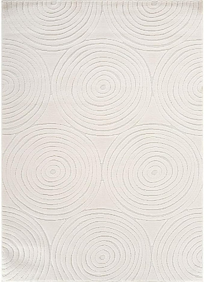 Beverly Rug Micro Loop Area Rug Light Gray 8x10 Geometric Modern Luxury Circular Durable Soft Indoor Rugs for Living Dining Room Office Stain Resistant Non Shedding Casual Indoor Carpet 8 x 10