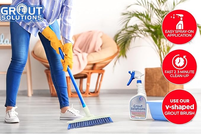 Professional-Grade Grout Cleaner for Tile, Ceramic, Porcelain & Marble – Acid-Free Formula for Safe, Deep Cleaning and Stain Removal