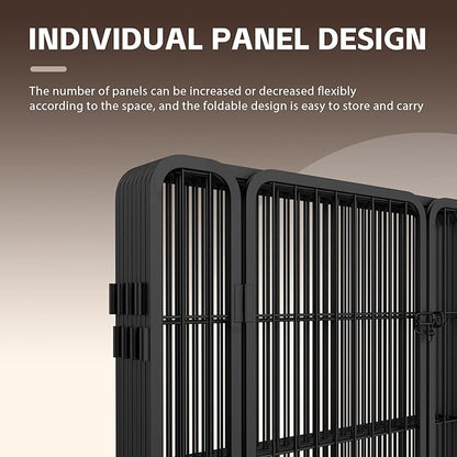 mestyl Dog Play Pen Indoors, Heavy Duty Metal Puppy Playpen, Portable Dog Exercise Pen Temporary Pet Fence with 2 Gate, 40" Height 16 Panels Foldable Dog Kennel for Large/Medium/Small Dogs