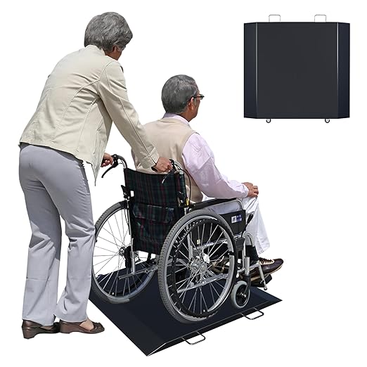 Wheelchair Scale with Dual Ramp for Home use 1000x0.2lb,Portable Medical Weighing Scale