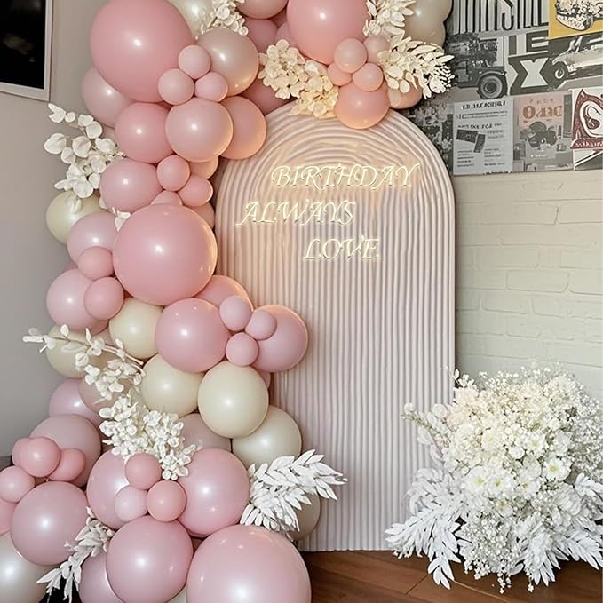White Sand Balloons 100 Pack, 12 Inch Latex Helium Cream White Balloons Garland for Elegant Birthday Wedding Baby Shower Graduation Arch Party Decorations