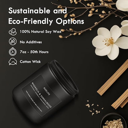 Scented Candles Set | Masculine Candle, Gifts for Men - Soy Candles for Home Scented - 4 Pack Aromatherapy Candle Gift - Scent of Vintage Oak/Cedar Oakmoss/Magnolia & Sandalwood/Pine & Clove