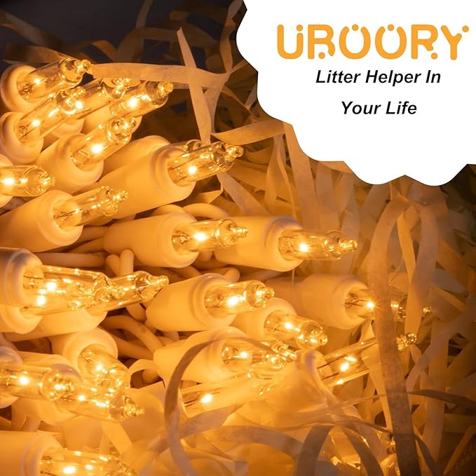 4PSC Christmas Lights 100 Count Mini Clear Lights 22.7ft White Wire String Lights Set for Outdoor Indoor Christmas Decorations Wedding Decorations Valentines Day Decor,UL Certified