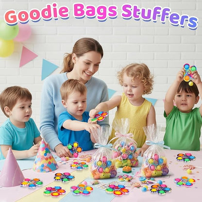 Gigilli 24 Pack Party Favors Fidget Spinners for Kids 4-8-12, Goodie Bags Stuffers Valentine Gifts for Kids 3-5, ADHD Pop Mini Fidget Toys Bulk Treasure Box Toys Classroom Prizes, Adult Anxiety Toys