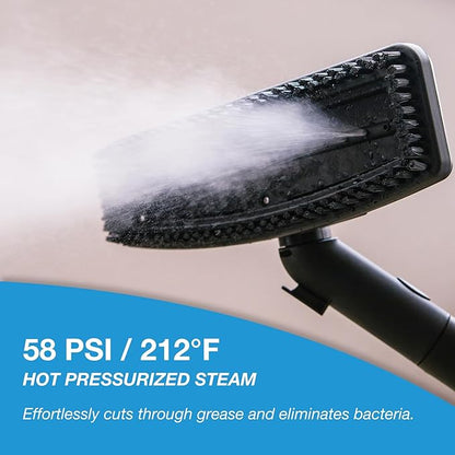 Rollibot Multipurpose Steam Cleaner with 18 Accessiores, Portable Steamer for Floor, Carpet, Kitchen, Bath Room, Tile & Window, Couch, Car Chemical-Free Cleaning and Wallpaper Removal, White