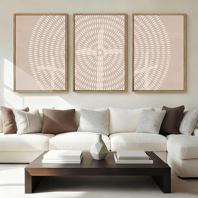 Framed Jesus Wall Art Jesus Feeds The 5000 Canvas Wall Art Christian Paintings Neutral Painting Artwork for Living Room Bedroom Office 16x24 Inch Set of 3