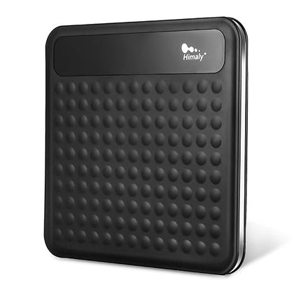 Digital Body Weight Bathroom Scale, High Precision Measurements Scales with Large Non Slip Silicone Platform and LCD Digital Display, 400lbs/180kg Capacity (Black)