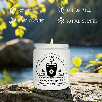 Inspirational Gifts for Women, Scented Candles, Lavender Eucalyptus Candles for Home Scented, Aromatherapy Candle, Soy Wax Candle for Stress Relief and Relax, Christmas, Birthday, Valentine Gifts