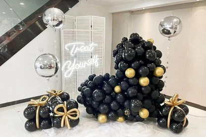 Black Balloon 100 pcs Black Latex Balloons Different Sizes 18 12 10 5 Inch Party Balloon Kit for Balloon Garland Balloon Arch as Birthday Party Decorations Valentine's Day Balloons