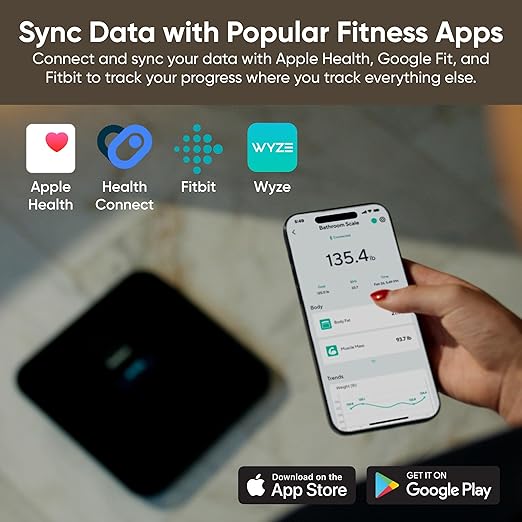 WYZE SCALE - Smart Scale Ultra with 4.3" Color Display, Digital Scale for Body Weight BMI Muscle Mass, Heart Rate Monitor, Wi-Fi & Bluetooth Weight Scale with Baby/Pet/Luggage Mode, 400lbs, Black