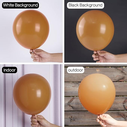 PartyWoo Light Brown Balloons 50 pcs 12 Inch Caramel Brown Tan Boho Neutral Balloons for Graduation Birthday Wedding Baby Shower Gender Reveal Forest Jungle Safari Party Decorations Brown-F10