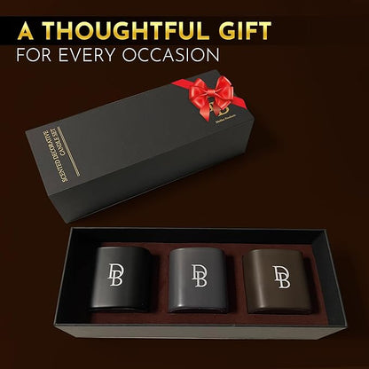 Candle Gift Set – 3 Scented Soy Candles, Clean Burn 50+ Hrs – Flower-Inspired Scents: Amber, Red Tea Wood, Champagne – Bulk Set for Women Giftset, 9.8oz Each, Gift Idea for Women, Home Decor, Birthday
