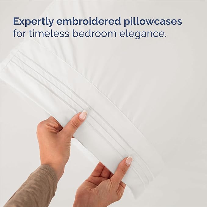 Split King Size 5 Piece Sheet Set - Comfy Breathable & Cooling Bed Sheets Set - Hotel Luxury Bedding for Women, Men, Kids, Teens, Boys & Girls - Deep Pockets & Wrinkle Free - Oeko-Tex - Antique White