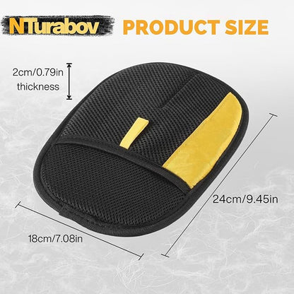 NTurabov Pet Hair Removal Glove for Cats and Dogs,Premium Upgraded Reusable Electrostatic Pet Hair Gloves, Brush Pet Hair Remover Tool for Clothing, Laundry, Couch, Carpet, Car Seat