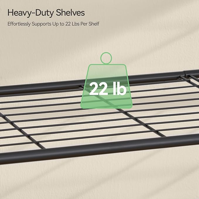 Shoe Rack, Metal Shoe Organizer, 6 Tier Garage Shoe Rack Max Holds 30 Pairs,Shoe Storage Shelf for Closet,Entryway, Black