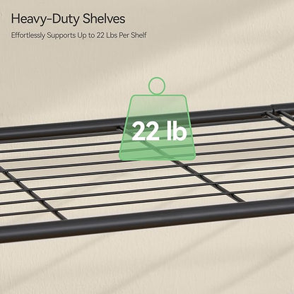 Shoe Rack, Metal Shoe Organizer, 6 Tier Garage Shoe Rack Max Holds 30 Pairs,Shoe Storage Shelf for Closet,Entryway, Black