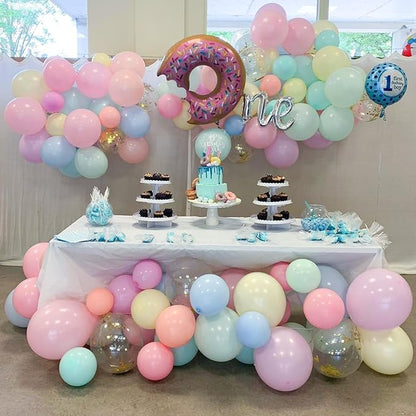 60 PCS Pastel Balloons, 12 Inch Macaron Latex Balloon Pastel Multicolor Party Balloons Assorted Color Rainbow Helium Balloon for Girl Birthday Wedding Anniversary Baby Shower Party Decorations