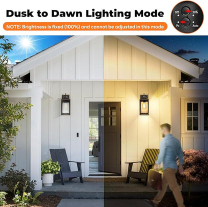 11.6" Motion Sensor Outdoor Wall Lights, Waterproof Exterior Lighting Fixtures with Water-Rippled Glass, Bronze Modern Outside Wall Sconce Lanterns for House, Porch, Garage, Patio, Bulbs Not Included