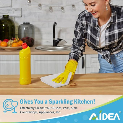 AIDEA Microfiber Cleaning Cloth White 50PK, Cleaning Rags, Lint Free Microfiber Towels, Kitchen Towels Dusting Cloth, Wash Cloths, Dish Rags White, 11.5"x 11.5"
