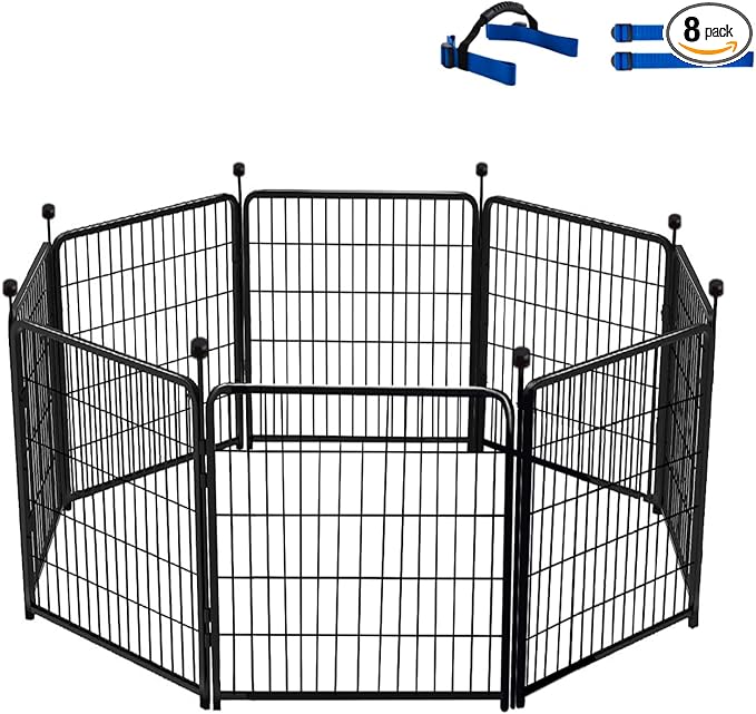 Garden Fencing 48 inch High, 8 Panels Total 17.7Ft(L). Garden Fence Border, Flower Bed Fencing, Dog Fences for The Yard, Dog Digging Fence Barrier (No Gate)
