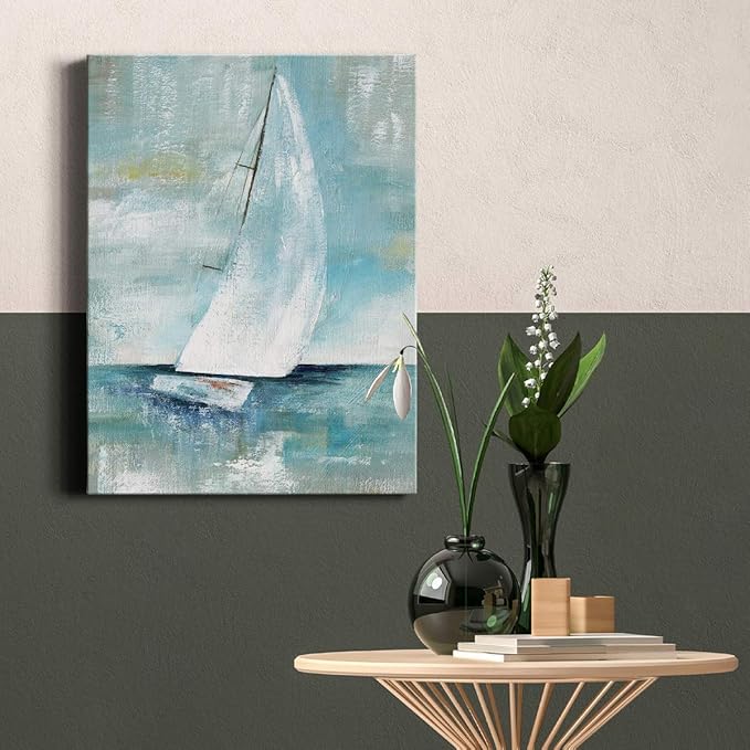 Home Decor Landscape Canvas Wall Art Abstract Floral Painting Modern Pictures Artwork Decoration for Living Room Kitchen Bathroom Office, Ready to Hang