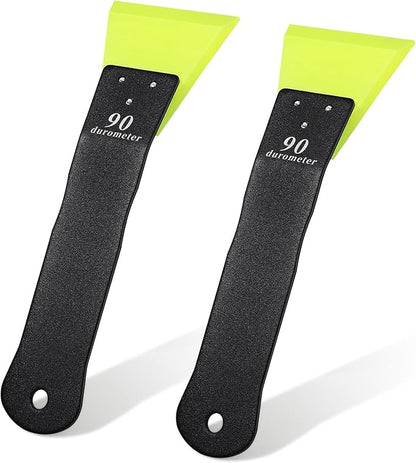WRAPXPERT Small Squeegee 2 Pack, Mini Squeegee for Small Window Tint Kits, Stainless Steel Handle Rubber Window Squeegee for Window Cleaning, Car Corner Window Windshield, Window Tint Tools