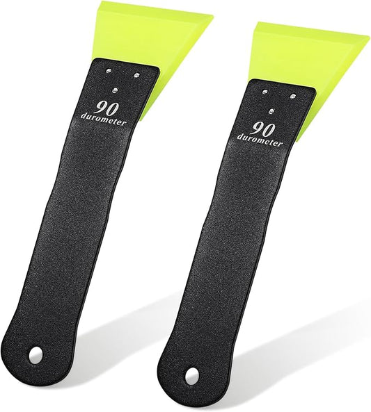 WRAPXPERT Small Squeegee 2 Pack, Mini Squeegee for Small Window Tint Kits, Stainless Steel Handle Rubber Window Squeegee for Window Cleaning, Car Corner Window Windshield, Window Tint Tools