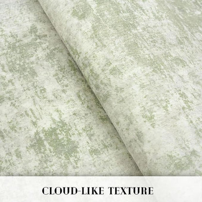Modern Abstract Runner Rug for Bedroom 2x7, Sage Green Grey Washable Kitchen Runner, Non-Slip Soft Thin Faux Wool Mat for Entryway, Hallway, Laundry Room Indoor