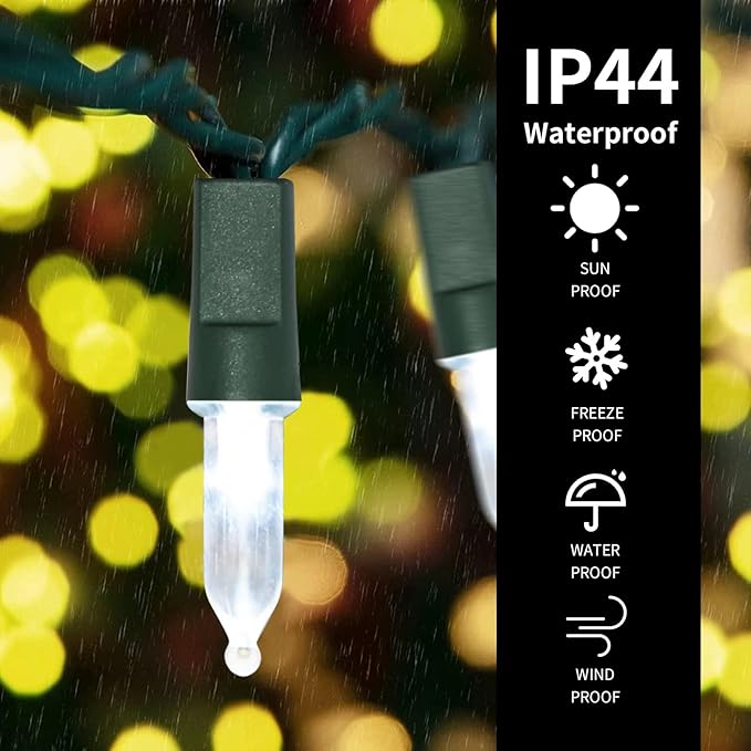 Battery Operated String Lights, 50 LED 18ft Christmas Lights Mini Lights with Timer & 8 Modes, for Christmas Tree Wreath Party Wedding Thanksgiving Decoration(Cool White)…