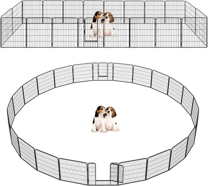 Dog Playpen Indoor,Metal Dog Fence for Large/Medium/Small Dogs,Perfect Dog Pen for Camping, Yard, and RV