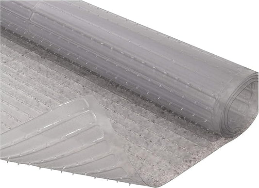 RESILIA Deep-Pile Carpet Runner - Plastic Vinyl Carpet & Rug Protector, Waterproof Clear Vinyl Floor Runners, 27 Inches Wide x 75 Feet Long, Made in The USA