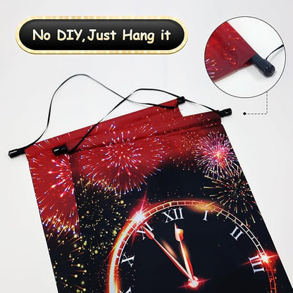 2026 New-Years Decorations, Premium Happy New Year Banner, Large 71x12in, Ideal New Years Eve Party Supplies 2026, Classic Design, HQ Fabric, HD Printing, Perfect for NYE Decorations