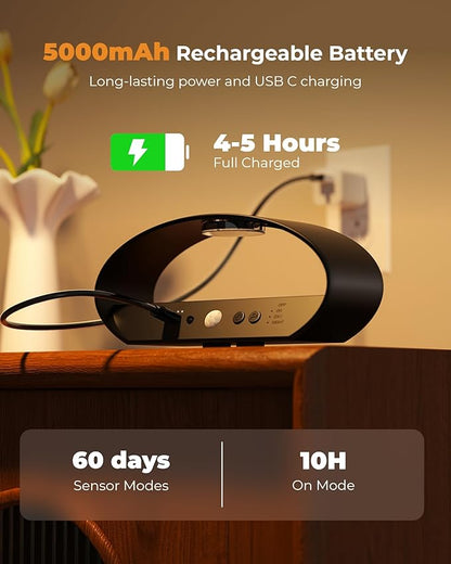 Motion Sensor Wall Light, 5000mAh Rechargeable Battery Operated Motion Sensor Light Indoor with Remote, RGB and 3 Colors Dimmable, Wireless Wall Sconces for Hallway, Living Room, Stair, bedroom