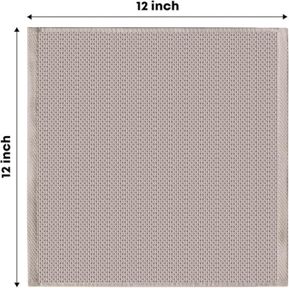 Artoid Mode 100% Cotton Brown Waffle Weave Kitchen Dish Cloths, 12x12 Inch Ultra Soft Absorbent Quick Drying Kitchen Dish Towels Set of 6