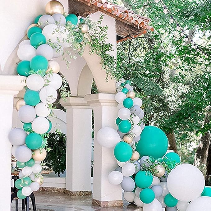 Teal Balloons,Tiffany Blue Balloons，12inch 100 pcs Turquoise Balloon for Party Decoration paty Graduation Decoration