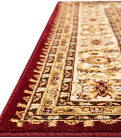Rugs.com Aditi Collection Rug – 16 Ft Runner Red Medium-Pile Rug Perfect for Hallways, Entryways