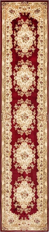 Rugs.com Chateau Collection Rug - 13 Ft Runner Red Medium Pile Rug