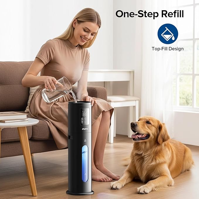Humidifiers for Bedroom Large Room with 7L/1.85Gal Quiet Humidifiers, Smart App & Remote Control, 4 Mist Levels Cool Mist Humidifier for Home & Office