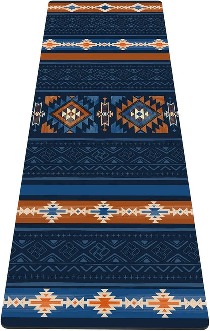 nuveti Yoga Mat Print Extra Thick TPE Non Slip Fitness Exercise Mat with Carrying Bag,72"x24" Extra Thick 6MM Exercise & Workout Mat for Yoga, Pilates Fitness and Floor Exercises
