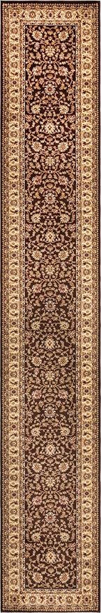 Rugs.com Aditi Collection Rug – 3' x 19' 8 Runner Brown Low Rug Perfect for Living Rooms, Large Dining Rooms, Open Floorplans