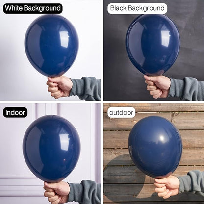 PartyWoo Navy Blue Balloons 50 pcs 12 Inch Matte Dark Blue Latex Helium Balloons for Graduation New Year Weddings Father's Day Sports Theme Baby Shower Birthday Party Decorations Blue-Y72