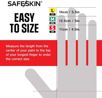 SAFESKIN Nitrile Exam Gloves Disposable Powder-Free Gloves for Medical, Dental, Cleaning, Cooking, Chemotherapy, 3.5 Mil Gray