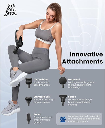 BOB AND BRAD D5 Pro Massage Gun, Powerful Percussion Massage Gun Deep Tissue with Enhanced Power for Athletes Home Gym, Handheld Muscle Massager for Pain Relief & Muscle Therapy, Ideal Gift