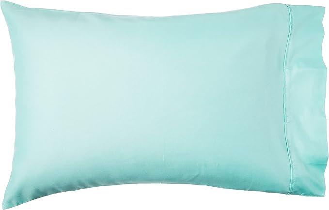 Serta Simply Clean Super Soft Hypoallergenic Stain Resistant Deep Pocket 4 Pieces Solid Bed Sheet Set, Queen, Turquoise