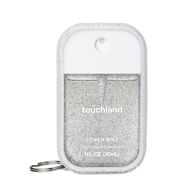 Touchland Special Edition Confetti Cake Mist + Frosted Sparkle Case Set, Scented & Stylish Hydrating Hand Sanitizer Spray Bundle, Travel Size, Dye Free, Amazon Exclusive